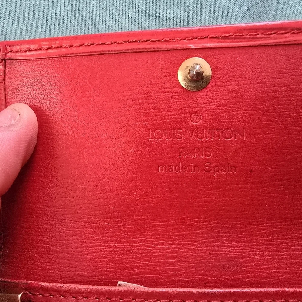 Louis Vuitton Red Epi Leather Wallet